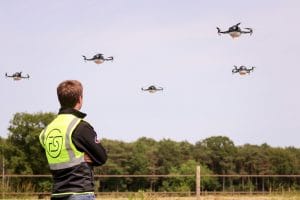 FlightShows Swarm hovering