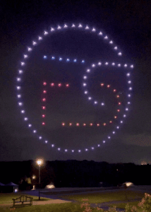 FlightShows Logo in 100 drones