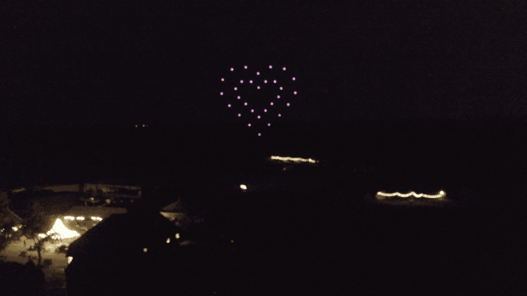 Drone Light Show at Jon & Bella's Wedding