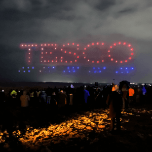 Tesco Logo in 100 drones