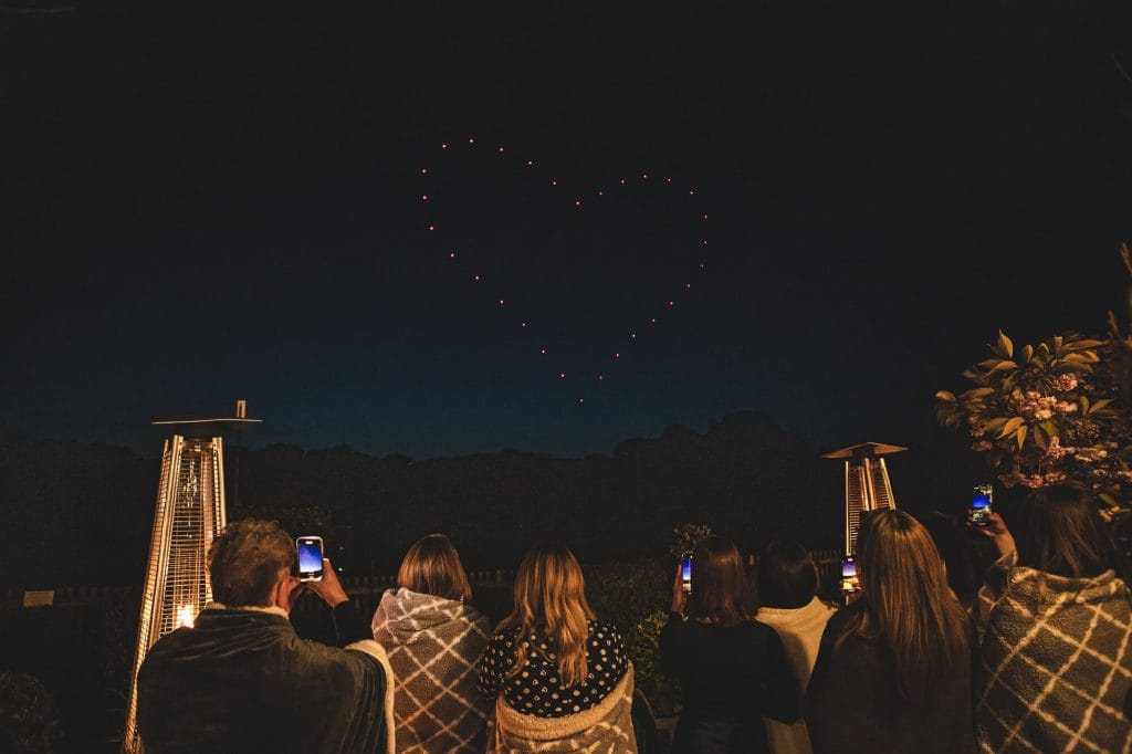 Wedding Drone Show Big Heart
