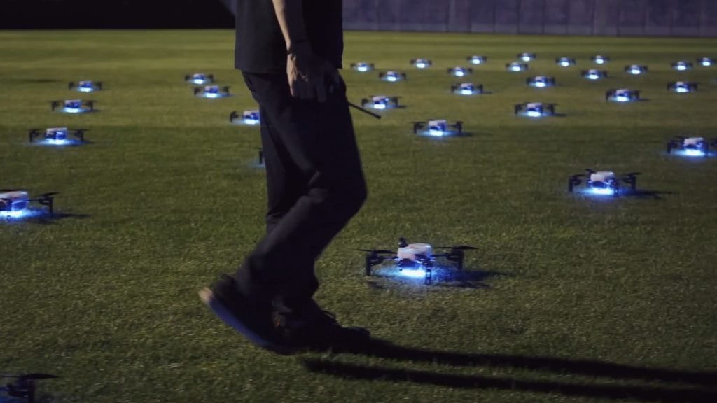 Drone Light Show Takeoff Grid