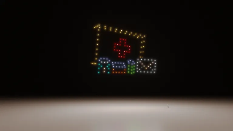 Red Cross Drone Light Show