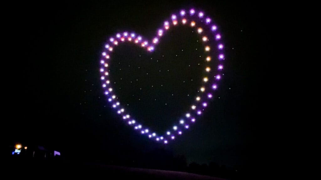 Heart Wedding Drone Light Show