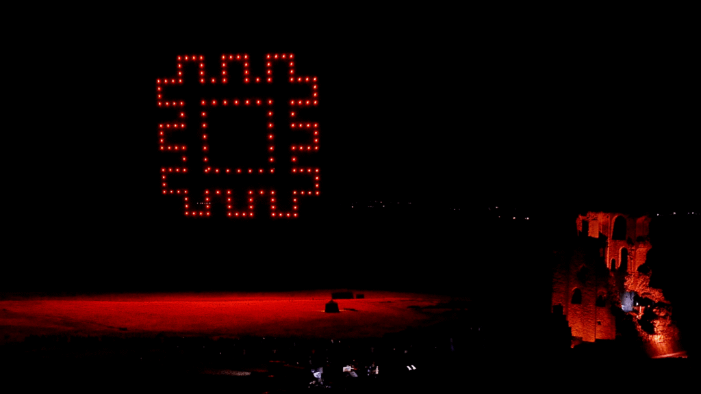 English Heritage Logo Drone Show