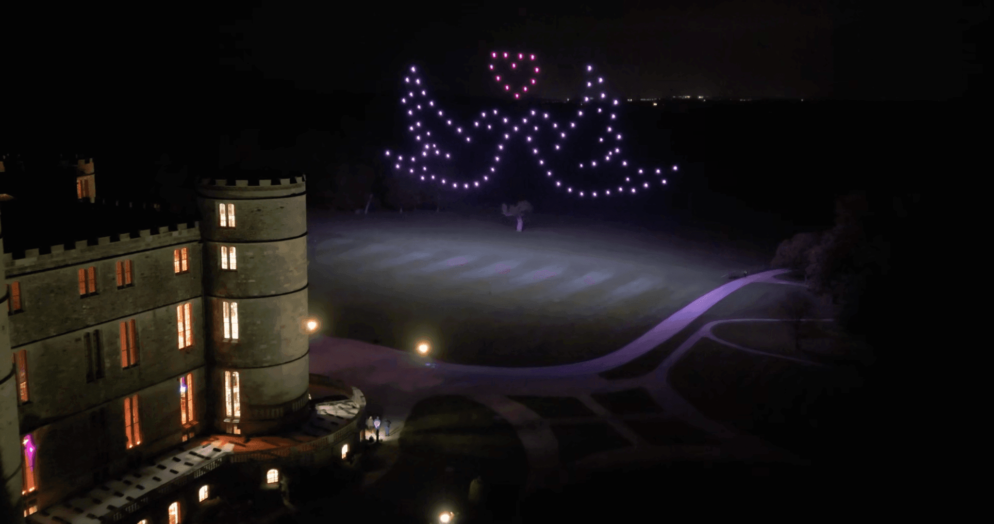 Lovebirds Wedding Drone Light Show